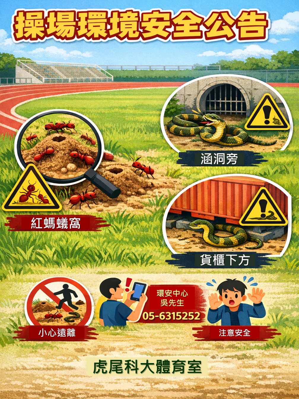 操場環境公全公告